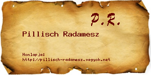 Pillisch Radamesz névjegykártya